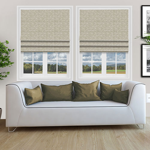 Cubis Sandstone Lifestyle Roman blinds