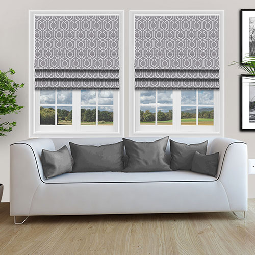 Kerala Charcoal Lifestyle Roman blinds