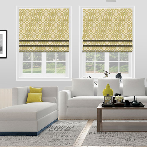 Kerala Yellow Lifestyle Roman blinds