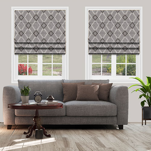 Machu Slate Lifestyle Roman blinds