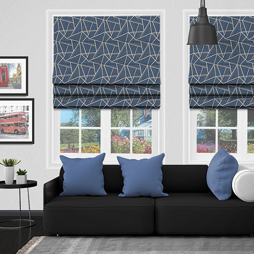 Perspective Indigo Lifestyle Roman blinds