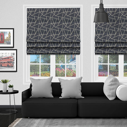 Perspective Liquorice Lifestyle Roman blinds