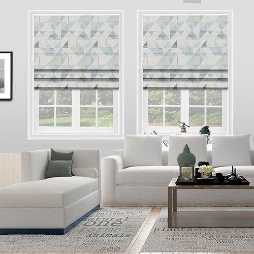 Roscoe Seaglass Lifestyle Roman blinds