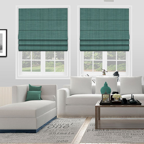 Artisan Teal Lifestyle Roman blinds