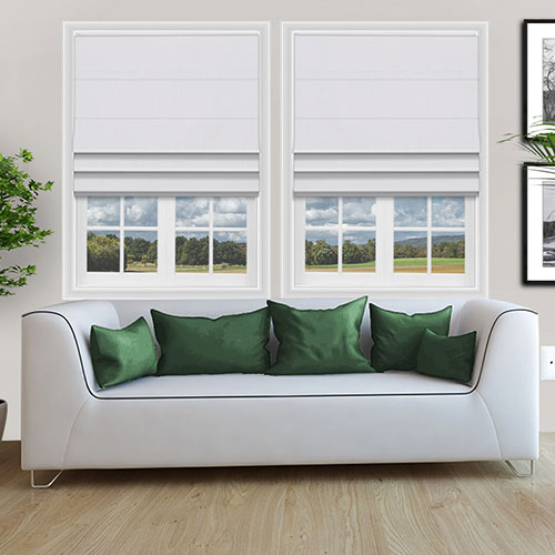 Fagel Ice White Lifestyle Roman blinds