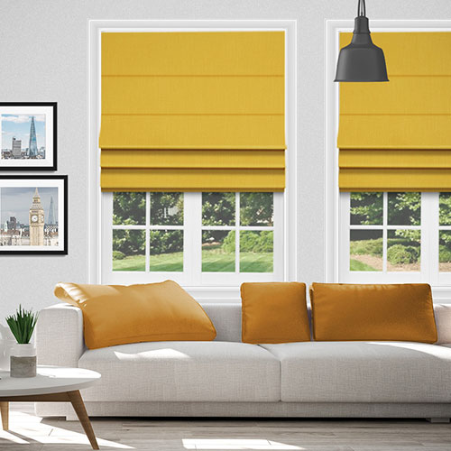 Fagel Mustard Lifestyle Roman blinds