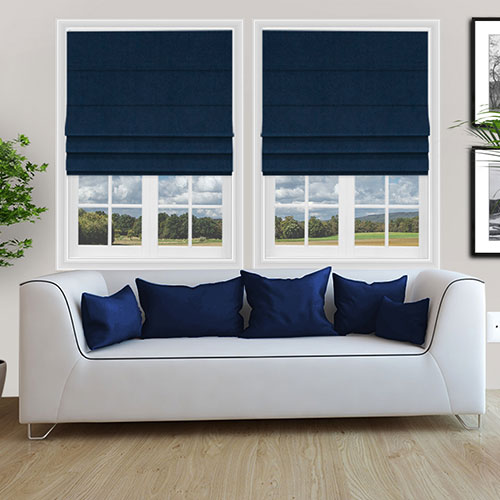 Hampton Navy Lifestyle Roman blinds