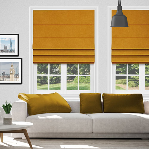 Hampton Ochre Lifestyle Roman blinds