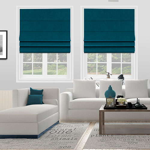 Hampton Teal Lifestyle Roman blinds