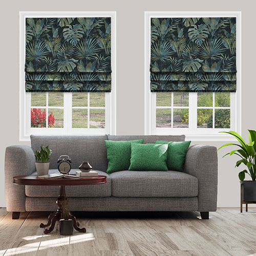 Torazza Dark Teal Lifestyle Roman blinds