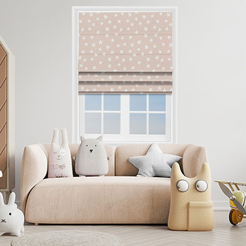 Ariella Blush Lifestyle Roman blinds