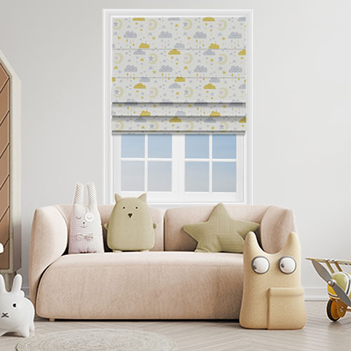 Sleepy Sky Pastel Lifestyle Roman blinds