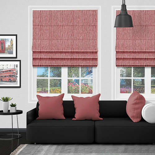 Lilah Cranberry Lifestyle Roman blinds