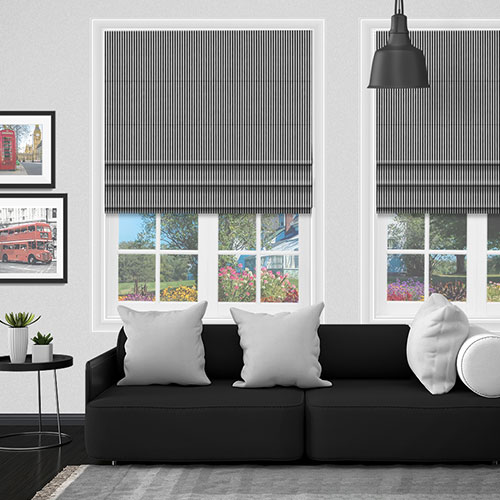 Osmond Black Lifestyle Roman blinds