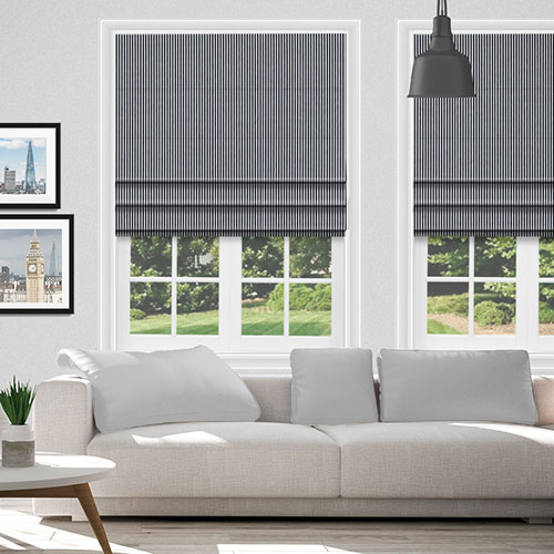 Osmond Navy Lifestyle Roman blinds