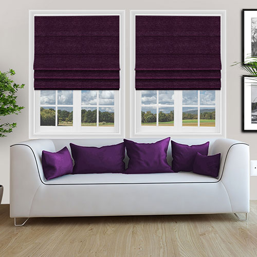 Ravello Plum Lifestyle Roman blinds