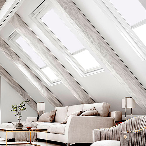 Bella Frost Blockout Lifestyle FAKRO Skylight Blinds