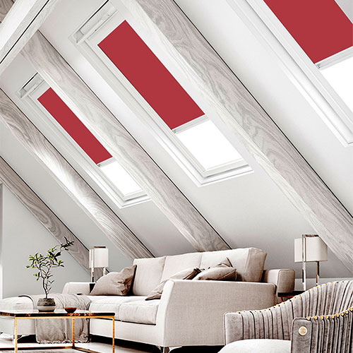 Bella Scarlett Blockout Lifestyle FAKRO Skylight Blinds