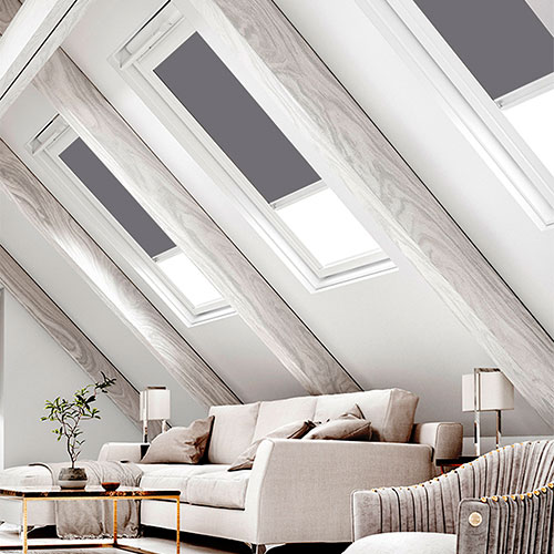 Bella Venom Blockout Lifestyle FAKRO Skylight Blinds