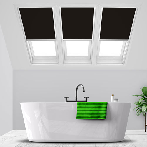 Unilux Black PVC Blockout Lifestyle FAKRO Skylight Blinds