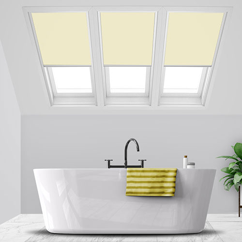 Unilux Butter PVC Blockout Lifestyle FAKRO Skylight Blinds