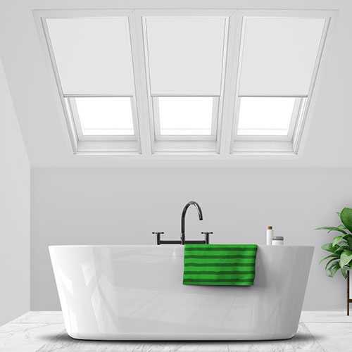 Unilux White PVC Blockout Lifestyle FAKRO Skylight Blinds