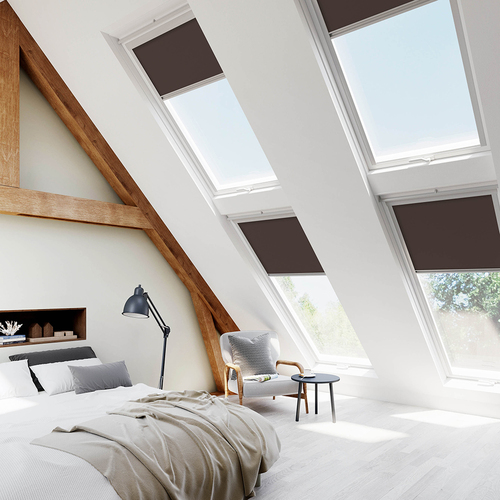 Skylight Brown Lifestyle Blinds4UK for VELUX Blinds