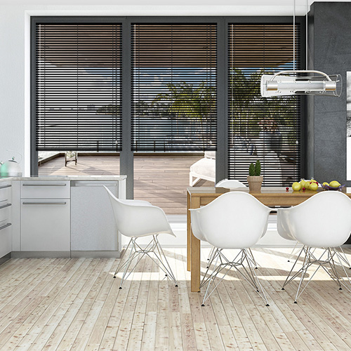 15mm Charcoal Grey Aluminium Lifestyle Venetian blinds