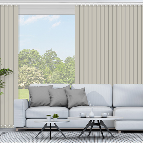 Bella Grey Whisper Blockout Lifestyle Vertical blinds