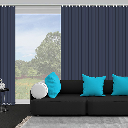 Bella Indigo Blockout Lifestyle Vertical blinds