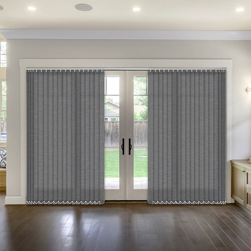 Linenweave Charcoal 127mm Lifestyle Vertical blinds