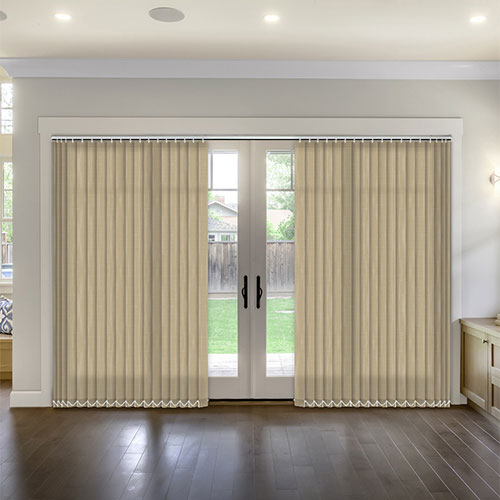 Shantung Champagne 127mm Lifestyle Vertical blinds