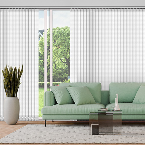 Aspen Powder 89mm Lifestyle Vertical blinds