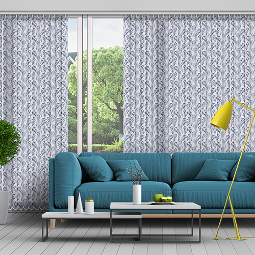 Clarice Azure 89mm Lifestyle Vertical blinds