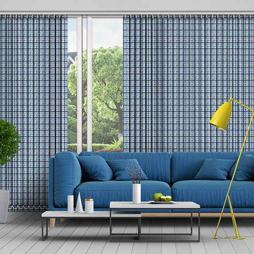 Gingham Marine 89mm Lifestyle Vertical blinds