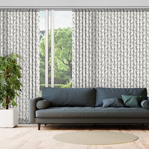 Impasto Charcoal 89mm Lifestyle Vertical blinds