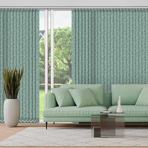 Livia asc Emerald 89mm Lifestyle Vertical blinds