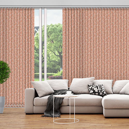 Livia asc Mandarin 89mm Lifestyle Vertical blinds