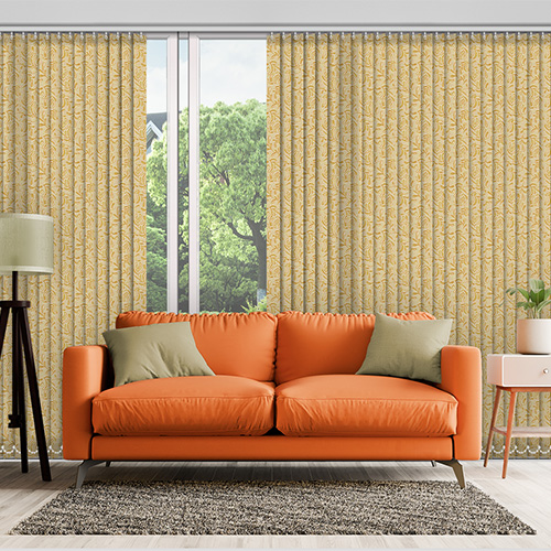 Livia asc Yellow 89mm Lifestyle Vertical blinds