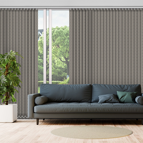 Miya Coal 89mm Lifestyle Vertical blinds