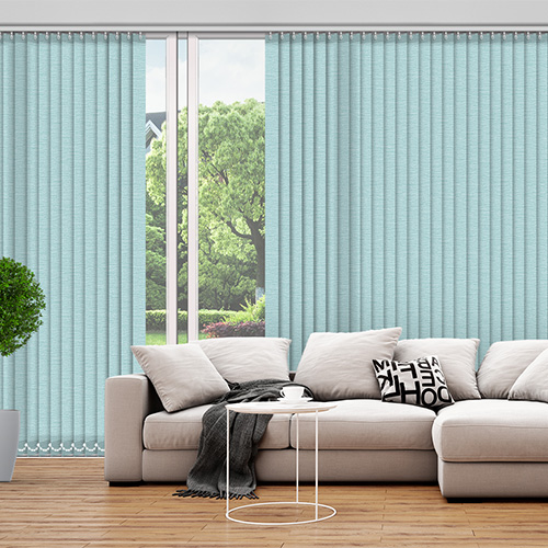 Piper Turquoise 89mm Lifestyle Vertical blinds