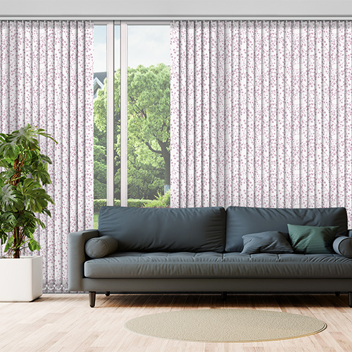 Scoria Pink 89mm Lifestyle Vertical blinds