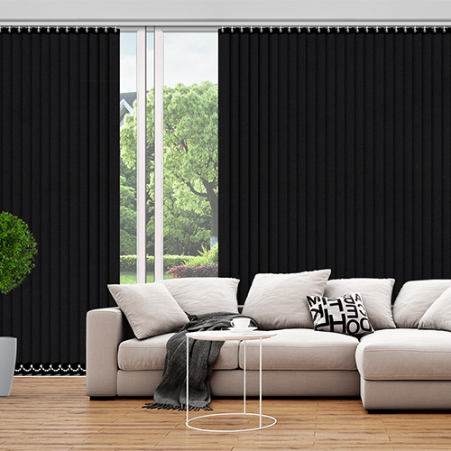 Shona Licorice 89mm Blackout Lifestyle Vertical blinds