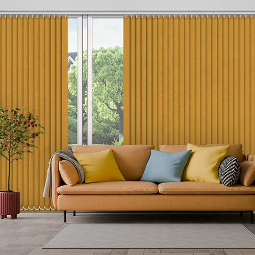 Shona Mustard 89mm Blackout Lifestyle Vertical blinds