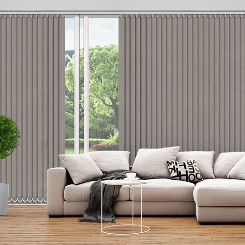 Shona Taupe 89mm Blackout Lifestyle Vertical blinds