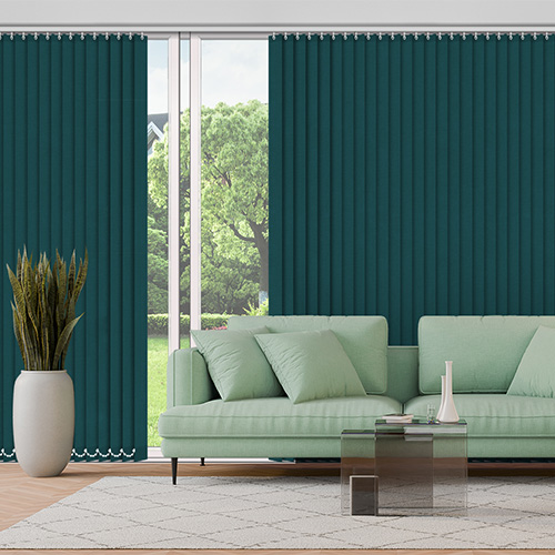 Shona Teal 89mm Blackout Lifestyle Vertical blinds