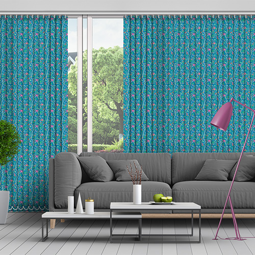 Tree of Life Teal 89mm Lifestyle Vertical blinds