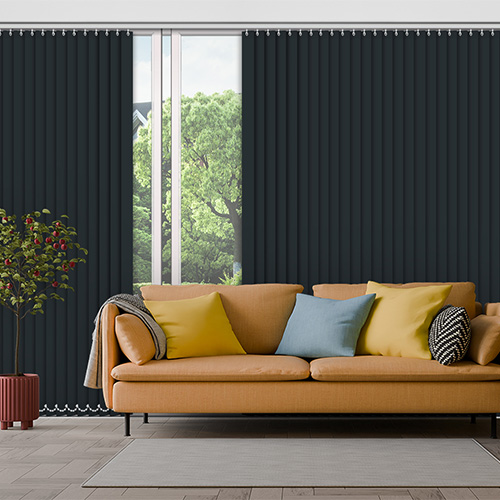 Polaris Black 89mm Blackout Lifestyle Vertical blinds