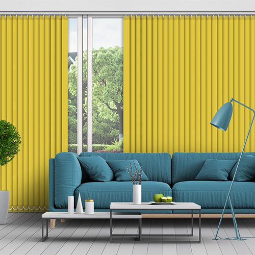 Polaris Chartreuse 89mm Blackout Lifestyle Vertical blinds