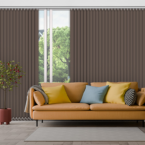 Polaris Cocoa 89mm Blackout Lifestyle Vertical blinds